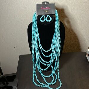 Paparazzi Zi Collection Necklace and Earring set. Brand new/never worn.